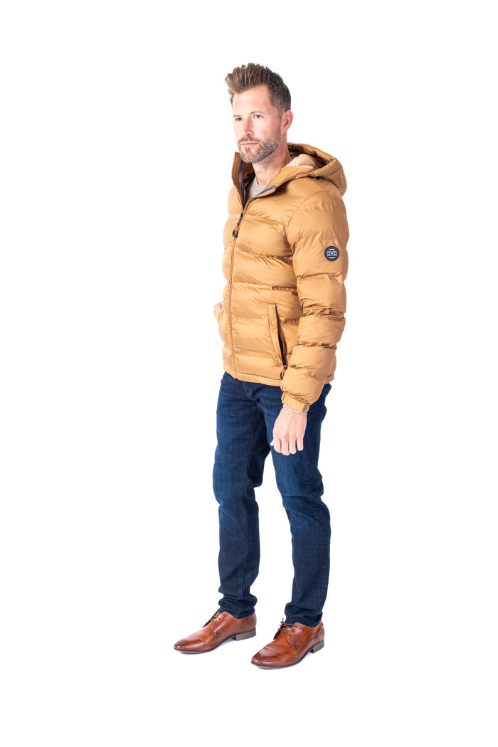 Ultra-Lite Hooded Bomber - Light Brown
