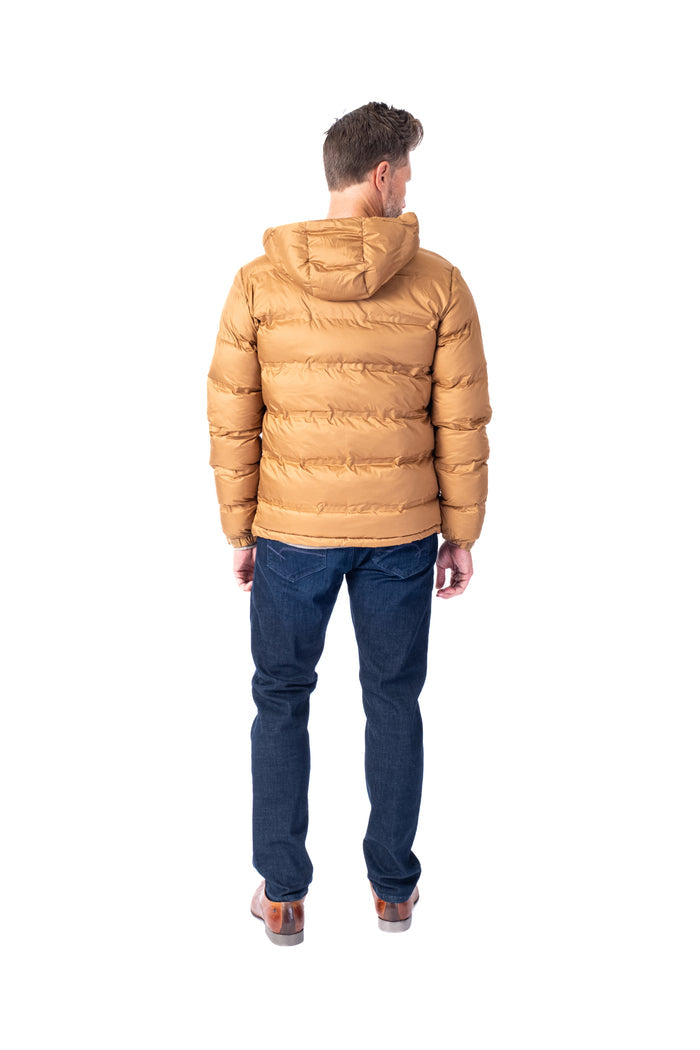 Ultra-Lite Hooded Bomber - Light Brown