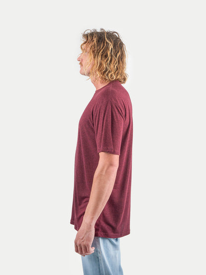 Unisex Organic Hemp Bamboo Tee | Maroon-Image 3