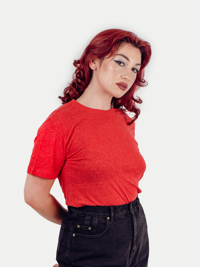 Unisex Organic Hemp Bamboo Tee | Tomato-Image 4