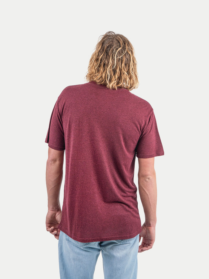 Unisex Organic Hemp Bamboo Tee | Maroon-Image 5