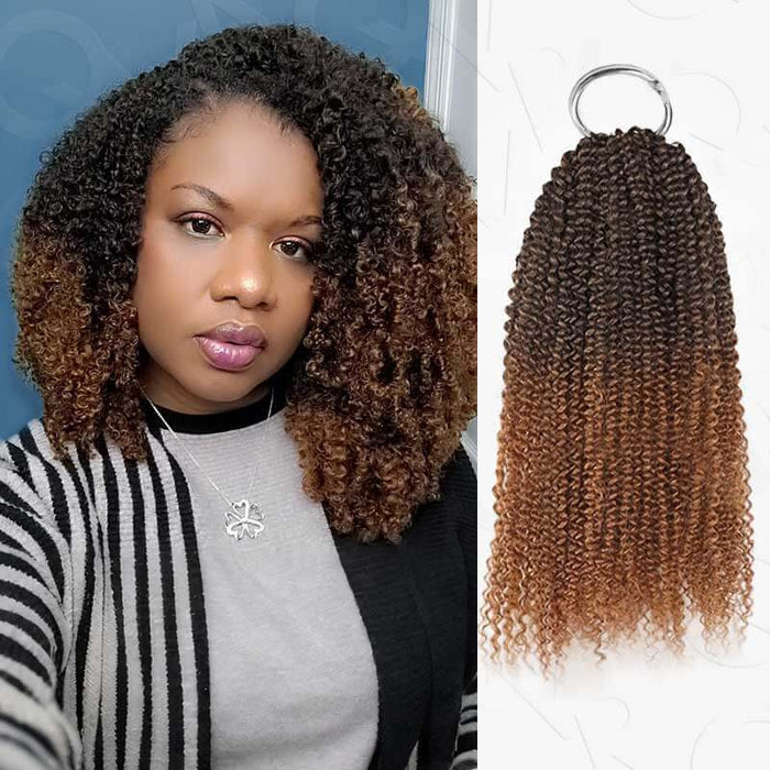 qvr afro kinky curly t2/30 crochet braids human hair extensions