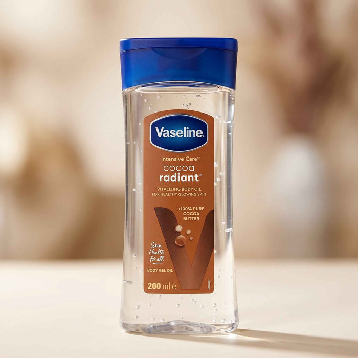 Vaseline Cocoa Radiant Body Oil 200ml - Glowing Skin with Cocoa Butter