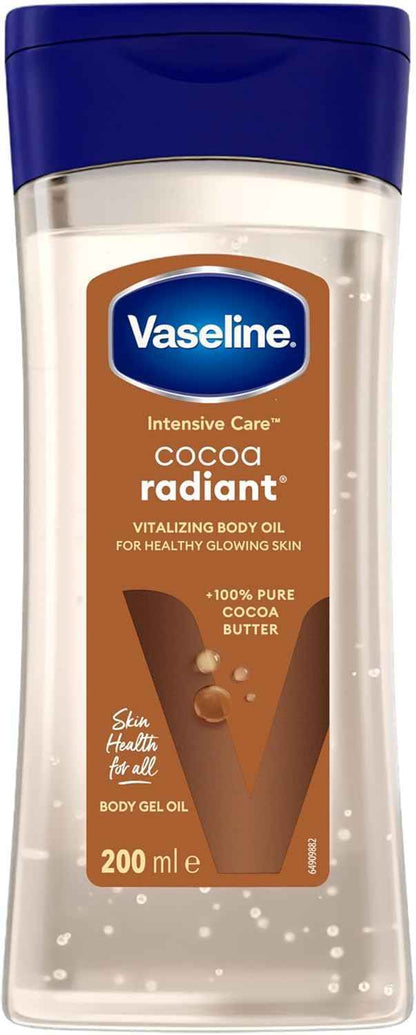 Vaseline Cocoa Radiant Body Oil 200ml - Glowing Skin with Cocoa Butter