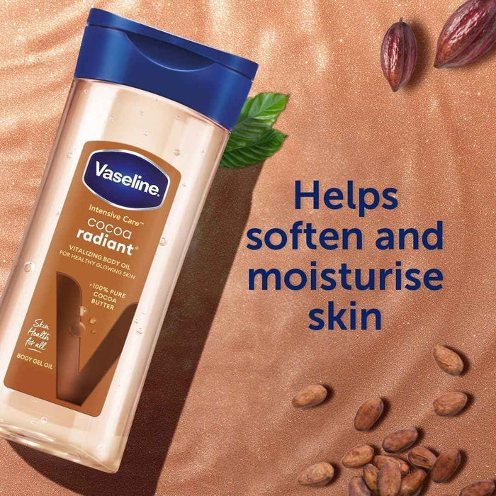 Vaseline Cocoa Radiant Body Oil 200ml - Glowing Skin with Cocoa Butter