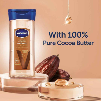 Vaseline Cocoa Radiant Body Oil 200ml - Glowing Skin with Cocoa Butter