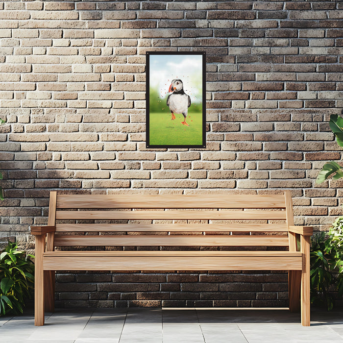 Walking Puffin Garden Mirror