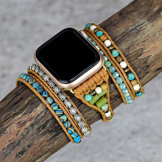 Western Turquoise Bohemian Wrapsody Bracelet Band For Apple Watch