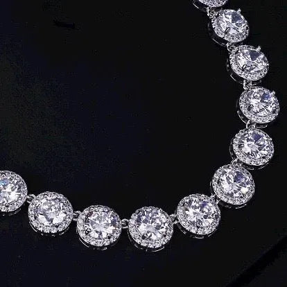 Wedding Jewelry - Silver Cubic Zirconia Bridal Jewelry Set