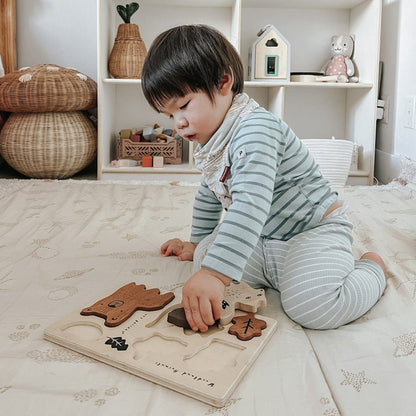 Wee Gallery Wooden Tray Puzzle - Woodland Animals