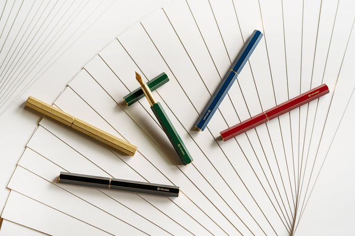 Ystudio Classic Revolve Fountain Pen - Brass