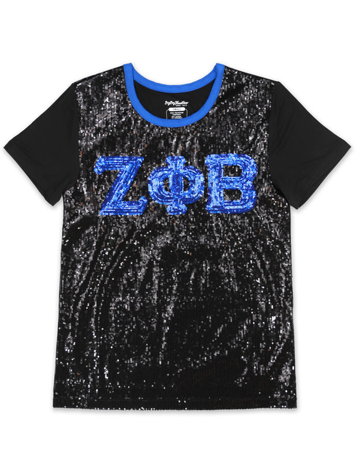 Zeta Sequin Ringer Tee
