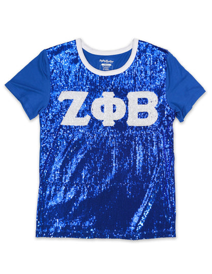 Zeta Sequin Ringer Tee